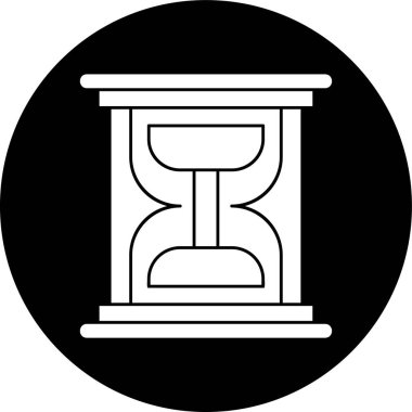 Kum saati simgesi, vektör illüstrasyonu basit tasarım