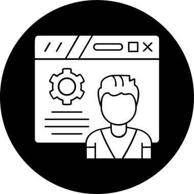 İzin Ayarları simgesi, vektör illüstrasyonu basit tasarım