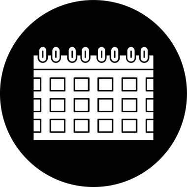 Takvim simgesi, vektör illüstrasyonu basit tasarım