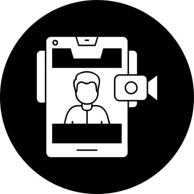 Görüntü çağrısı simgesi, vektör illüstrasyonu basit tasarım