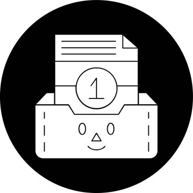 Notification icon, vector illustration simple design