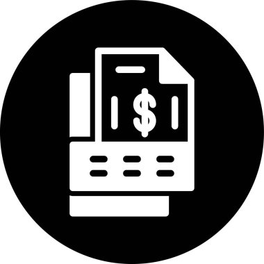 Dosya faturası simgesi, vektör illüstrasyonu basit tasarım