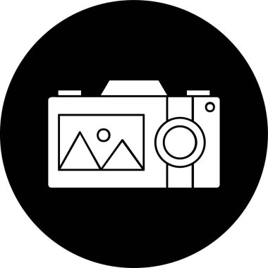 Fotoğraf simgesi, vektör illüstrasyonu basit tasarım