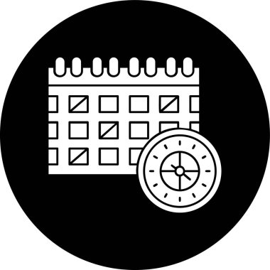 zamanlama simgesi, vektör illüstrasyonu basit tasarım