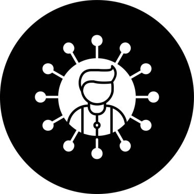 Topluluk Yöneticisi simgesi, vektör illüstrasyonu basit tasarım