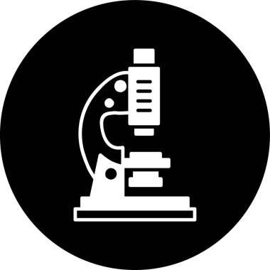 mikroskop simgesi, vektör illüstrasyonu basit tasarım