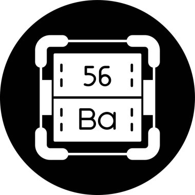 Baryum simgesi, vektör illüstrasyonu basit tasarım