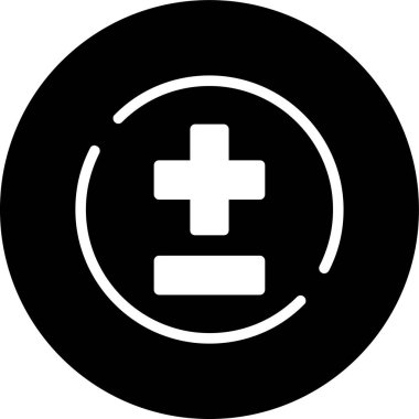 Artı eksi simge, vektör illüstrasyonu basit tasarım