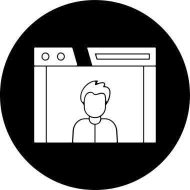 kullanıcı profili simgesi, vektör illüstrasyonu basit tasarım