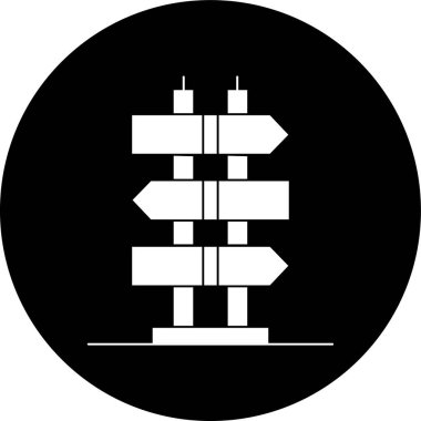 yön simgesi, vektör illüstrasyonu basit tasarım