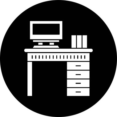 ofis simgesi, vektör illüstrasyonu basit tasarım