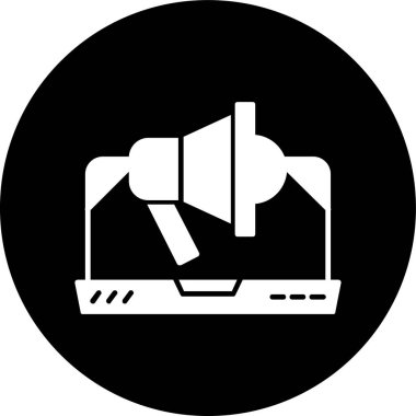 Çevrimiçi Reklam simgesi, vektör illüstrasyonu basit tasarım