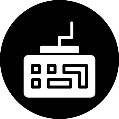 Klavye simgesi, vektör illüstrasyonu basit tasarım