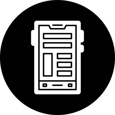 akıllı telefon simgesi, vektör illüstrasyonu basit tasarım