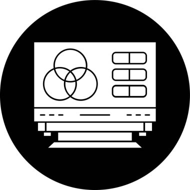 Renk simgesi, vektör illüstrasyonu basit tasarım