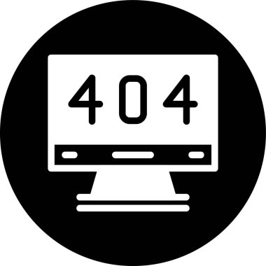 404 simgesi, vektör illüstrasyonu basit tasarım