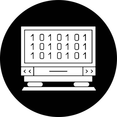 Kod simgesi, vektör illüstrasyonu basit tasarım