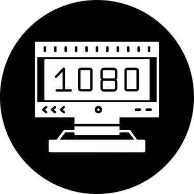 1080 simge, vektör illüstrasyonu basit tasarım