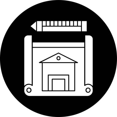 Ev Tasarımı simgesi, vektör illüstrasyonu basit tasarım