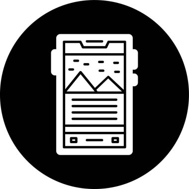 akıllı telefon simgesi, vektör illüstrasyonu basit tasarım