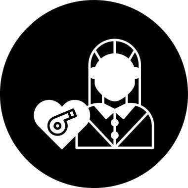 Yaşam koçu simgesi, vektör illüstrasyonu basit tasarım