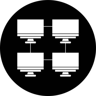 ağ simgesi, vektör illüstrasyonu basit tasarım