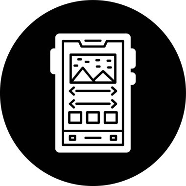 akıllı telefon simgesi, vektör illüstrasyonu basit tasarım