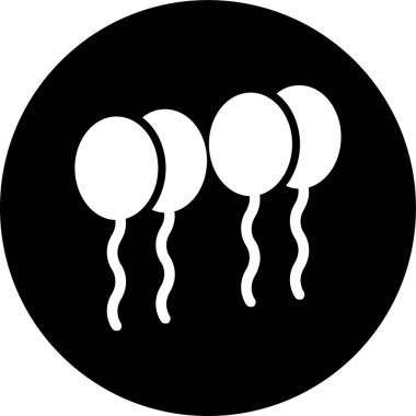 balon simgesi, vektör illüstrasyonu basit tasarım