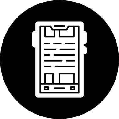 akıllı telefon simgesi, vektör illüstrasyonu basit tasarım