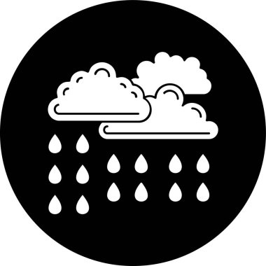 Bulutlar simgesi, vektör illüstrasyonu basit tasarım