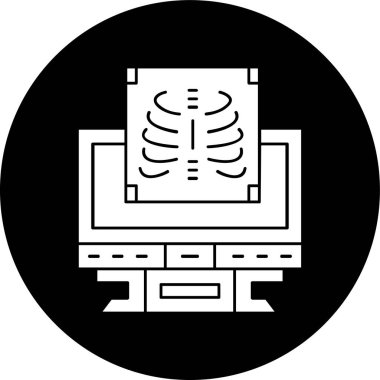 x-ray simgesi, vektör illüstrasyonu basit tasarım