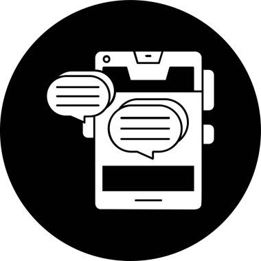 Sohbet simgesi, vektör illüstrasyonu basit tasarım