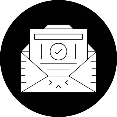 Gönderilen simge, vektör illüstrasyonu basit tasarım