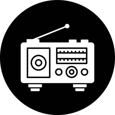 radyo simgesi, vektör illüstrasyonu basit tasarım