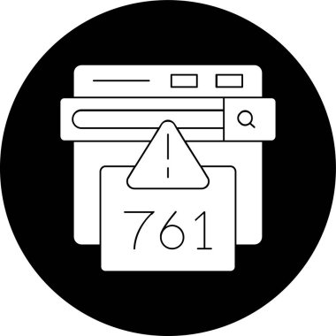 761 Hata simgesi, vektör illüstrasyonu basit tasarım