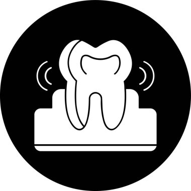 Diş ağrısı simgesi, vektör illüstrasyonu basit tasarım