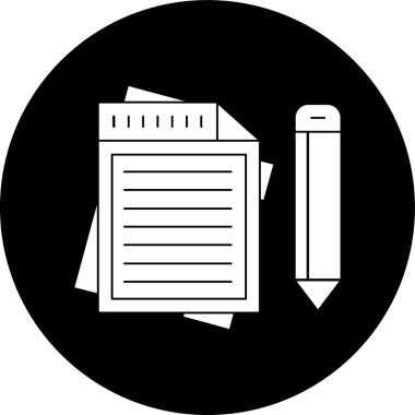 belge simgesi, vektör illüstrasyonu basit tasarım