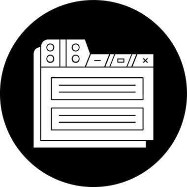 Browser icon, vector illustration simple design