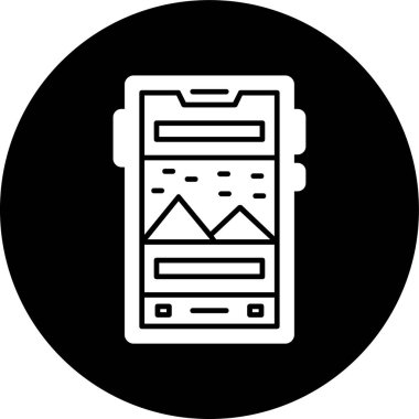 akıllı telefon simgesi, vektör illüstrasyonu basit tasarım