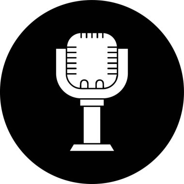 mikrofon simgesi, vektör illüstrasyonu basit tasarım