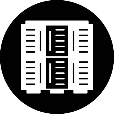 Soyunma odası simgesi, vektör illüstrasyonu basit tasarım