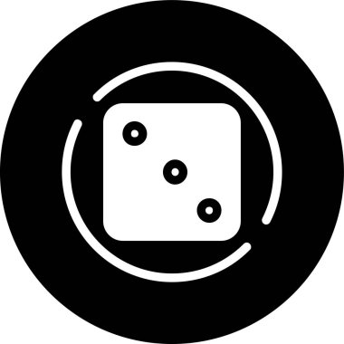 Dice-three simgesi, vektör illüstrasyonu basit tasarım