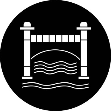 Köprü simgesi, vektör illüstrasyonu basit tasarım