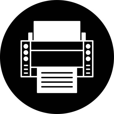yazıcı simgesi, vektör illüstrasyonu basit tasarım