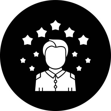 En İyi Çalışan simgesi, vektör illüstrasyonu basit tasarım