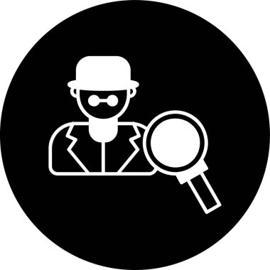 Kriminal Araştırmacı simgesi, vektör illüstrasyonu basit tasarım
