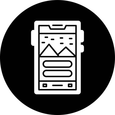 akıllı telefon simgesi, vektör illüstrasyonu basit tasarım