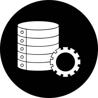 veritabanı simgesi, vektör illüstrasyonu basit tasarım