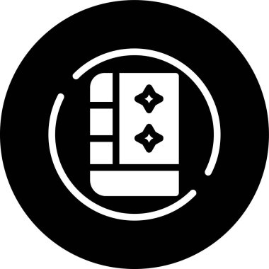 Kitap imla simgesi, vektör illüstrasyonu basit tasarım