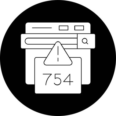 754 Hata simgesi, vektör illüstrasyonu basit tasarım